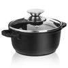 Granite Pot with Glass Lid GRANDE 16 Cm, 1.4 L
