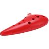 Ocarina ABS C Tune 12 Hole Musical Instrument for Adults Children Professional LearnersRed