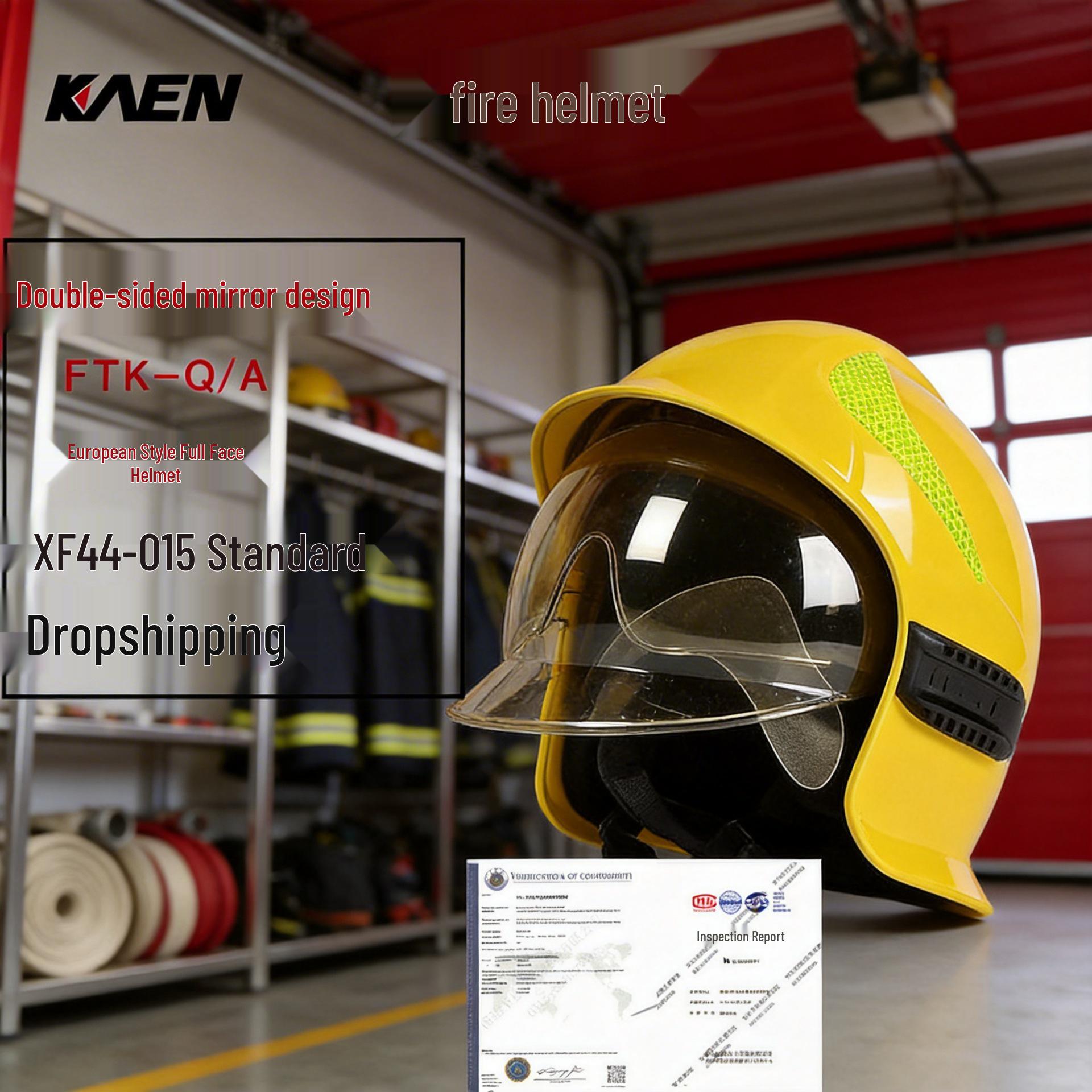 CE European Style Firefighting Helmet with Double Visor for Emergency Rescue European Double Visor