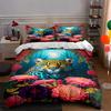 Leopard Floral Jungle Bedding Duvet Cover Sets Duvet Covers Pillowcases Gifts (1 * Duvet Cover 2 * Pillowcases, Without Duvet Insert)