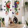 Greenery Flowers Leaves Bathroom Home Background Beautification Decoration Stickers
