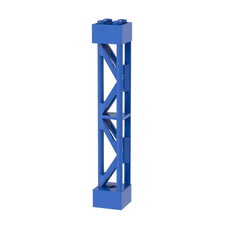 Clear Support Building Block Brick Classic 58827 2 X 2 X 10 Girder Triangular Vertical Type 3 - 3 Posts 2 Sections