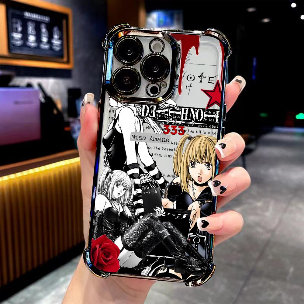 Anime Cute Misa Amane Plating Phone Case For Samsung A07 A36 A16 A06 A35 A55 A25 A26 A05s A15 A54 A34 A24 A14 A05 A04 A13 4G 5G