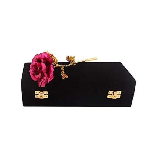 Künstliche Rose, Samtbox für Ihn, Sie, Freundin, Freund, Ehemann, Ehefrau, Mutter, Schwester Valentinstagsgeschenk