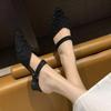 Fashion Wedge Heel Job Woman Slippers Outside Sexy Slides Sandals Jelly Apricot Mules Shoes For Women Small Size Shoe B Luxury Original