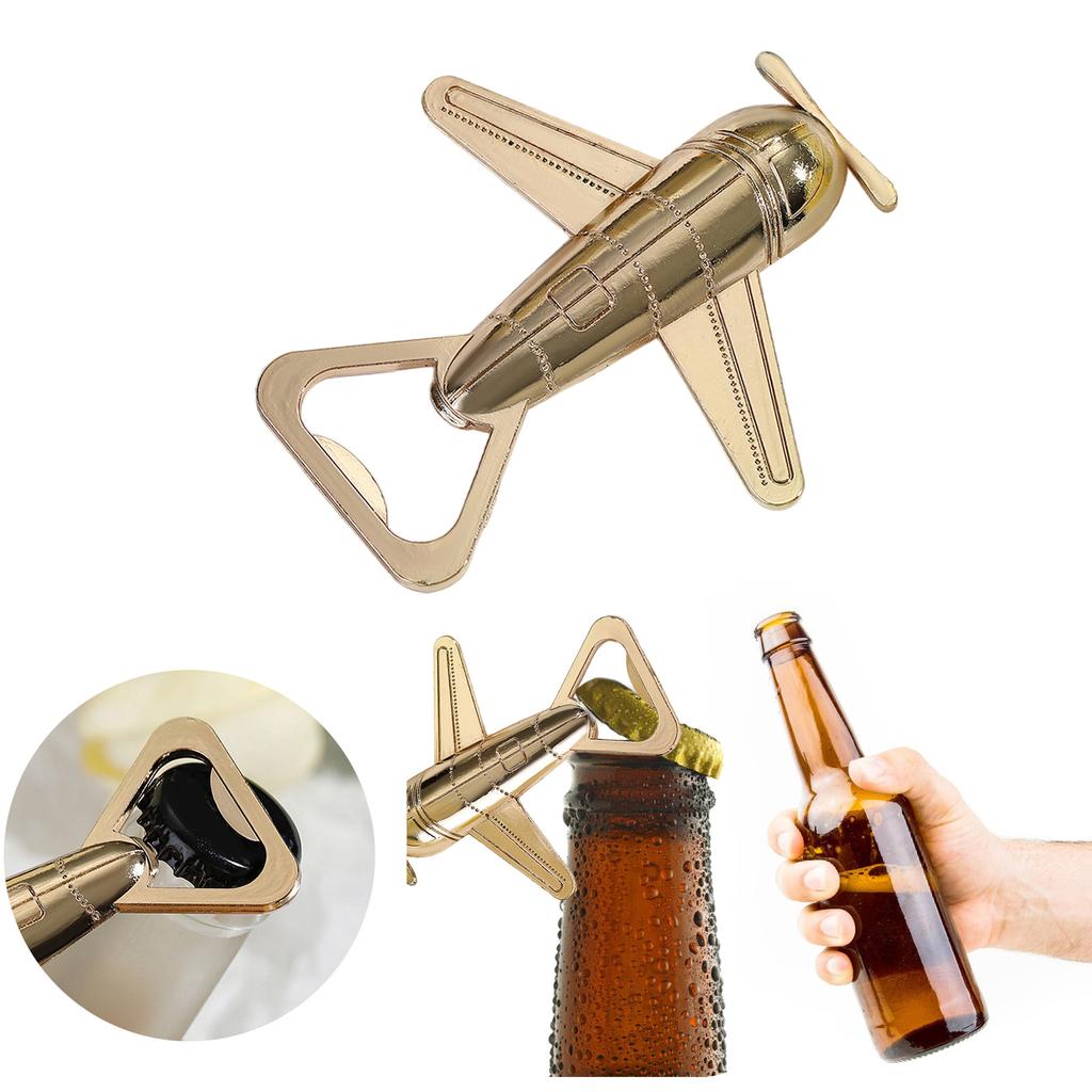 Portable Aircraft Wine Bottle Opener Plane Shaped Bottle Lid Remover for Parties and Gatherings Wedding Return Gift