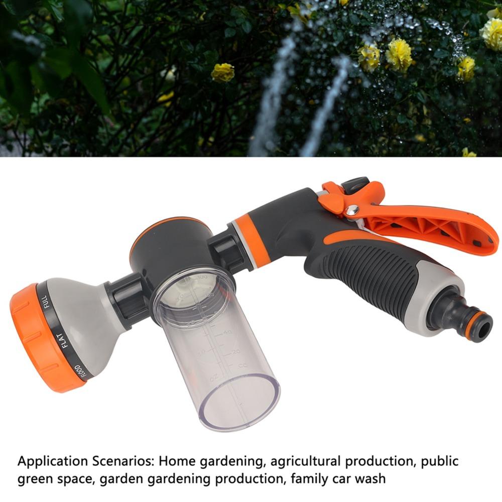 Adjustable Garden Hose Nozzle 8 Modes Hose Sprayer with Soap Dispenser  Garden Care