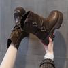 Pants Martin Boots Women's Casual Fashion Leather Boots Thick Sole Heightening Solid Color Trend Fried Street Women's Boots