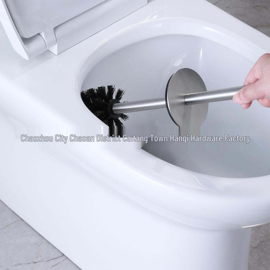 Stainless Steel Toilet Brush, Detachable & Washable, Wall-Mountable & Floor-Standing, Long Handle for Bathroom Use.