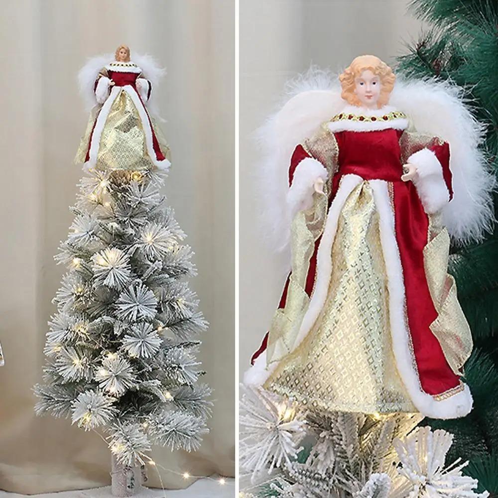 Plush Wings Christmas Tree Topper 2024 Angel Angel Tree Top Star Decorations  Yard Cafe Home