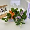 Jasmine Artificial Flower Potted Plant With Rain Flower Stone For Interior Decor