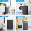 Foldable Laundry Basket with Inner Pocket: Large Capacity Hamper for Bedroom & Bathroom.