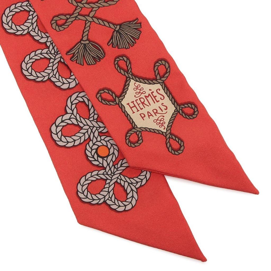 Scarf Bandana Twilly Multicolor Red H063698 S 04 [Hermes] Women's [Item]