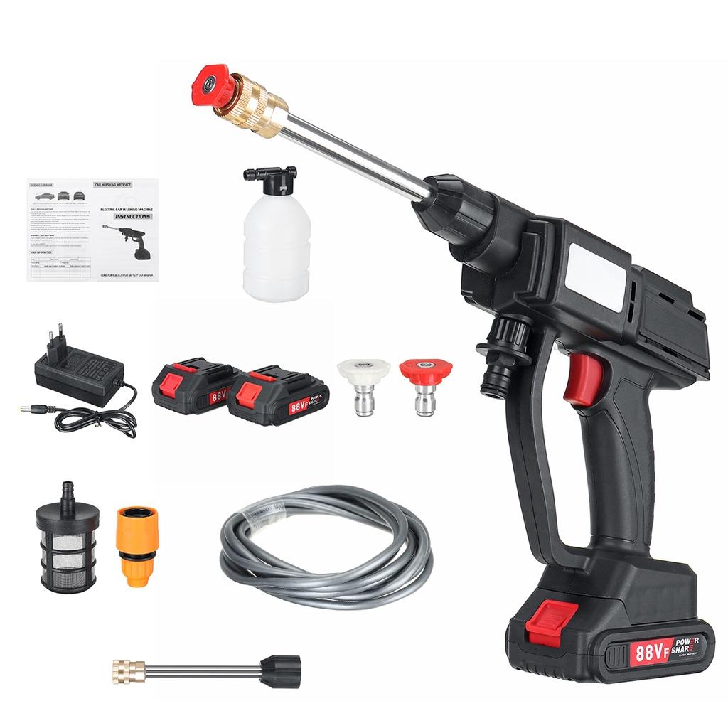 2000W 90Bar Portable Cordless High Pressure Car Washer Spray Water Guns Car Wash Pressure Cleaner Cleaning Machine