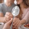 Engraved Design Key of Love Spoon Personalized Text Love Letter Spoon  Romantic Gift