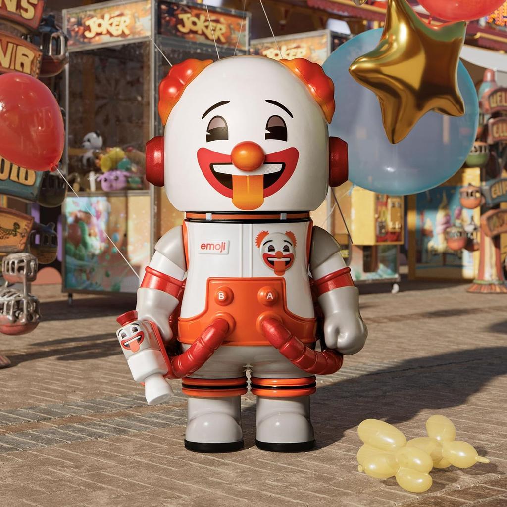 POP MART MEGA Space Molly 100% × Emoji Series, Molly Blind Box Figures, Holiday Birthday Gifts for Girls and Boys, Single Box