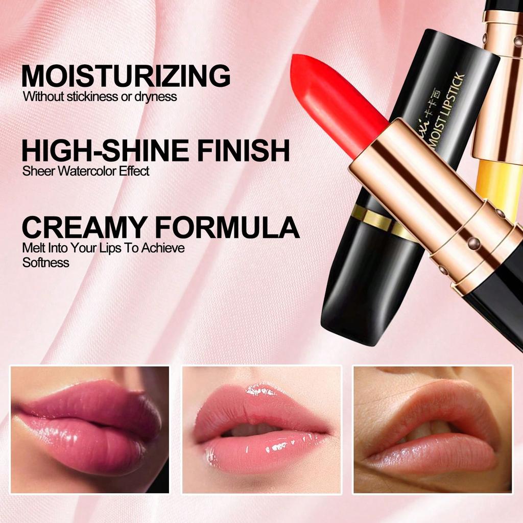 1pc Color-Changing Lip Balm, Moisturizing Lip Gloss, Lip Care, Carrot/Cherry Scent, Moisturizing, Lo