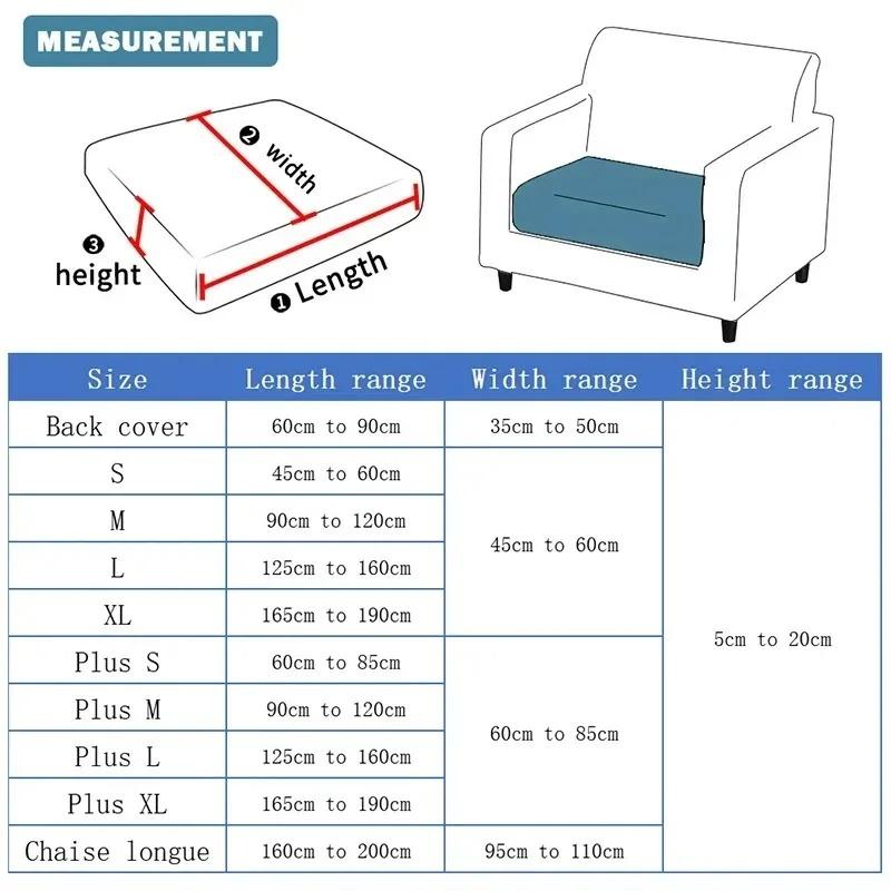 Elastic Stretch Sofa Cushion Cover For Living Room Pet-Friendly Washable Spandex Slipcover Custom Fitted Sofa Cover For Home