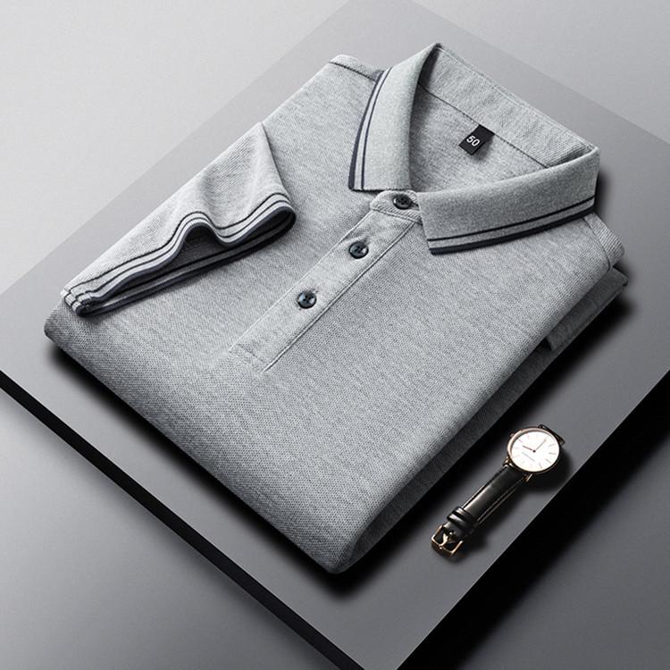 Men's 100% Cotton Short Sleeve Lapel Polo Shirt - 2026 Summer Casual Loose Fashion Top