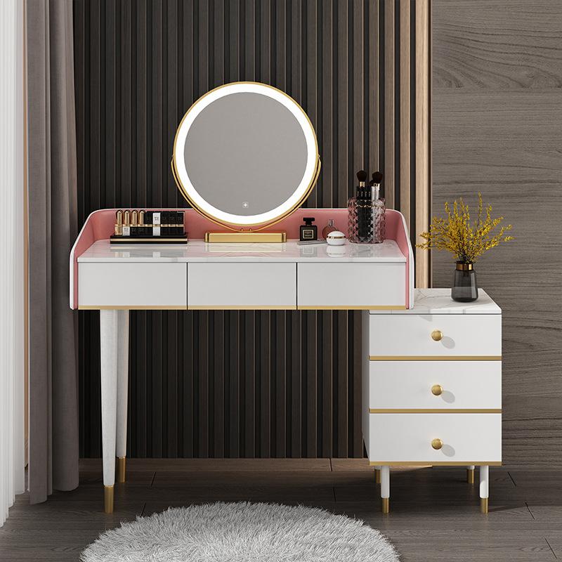 The Nordic Dresser Small Family Model Bedroom Contemporary Contracted with Lamp Light Decoration Lacquer That Bake Makeup Table