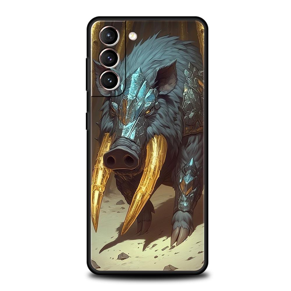

Wild Boar Phone Case Cover for Samsung Galaxy S26 S25 S24 S23 S22 S20 S21 FE Ultra S25 Edge Plus 5G Soft TPU Shell Fundas Capas Samsung S26