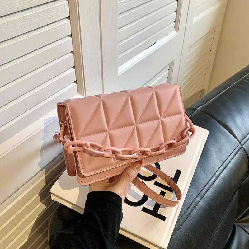 Stylish Korean Diamond Quilted Crossbody Bag For Women In Trendy Colors For Everyday Use