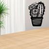 1pc Powder Coated Metal Cactus Wall Art Patio Decor Desert Plant Easter Gift
