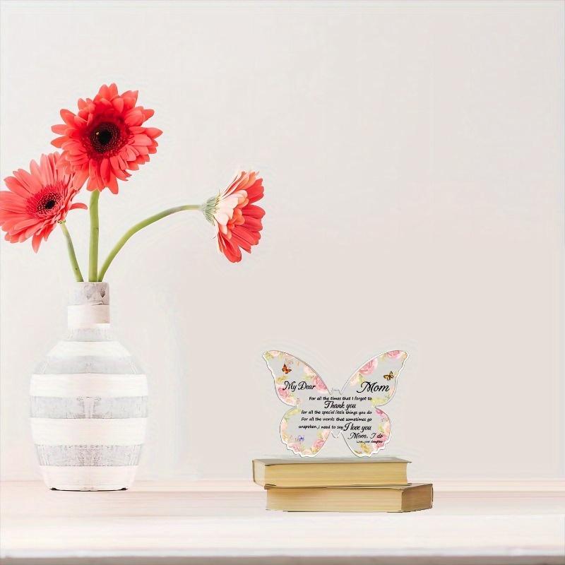 Mom’s Unique Gift: Butterfly Acrylic Souvenir (Daughter/Son). For Birthday/Christmas/Thanksgiving/Mother’s Day.