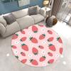 Round Carpet Family Living Room Strawberry Print Floor MATS Bedroom Kitchen Non-slip Carpet Doormats Room Decor Home Decor