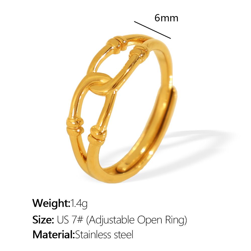 Minimalist style ring Personality ring Niche geometric line Index finger ring
