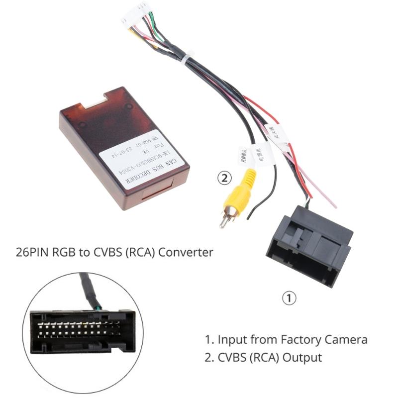 Backup Camera Decoders Adapter Fixes Images Reversal for RCD510 RNS510 RNS315 Navigation Systems Enhanced Driving Safety