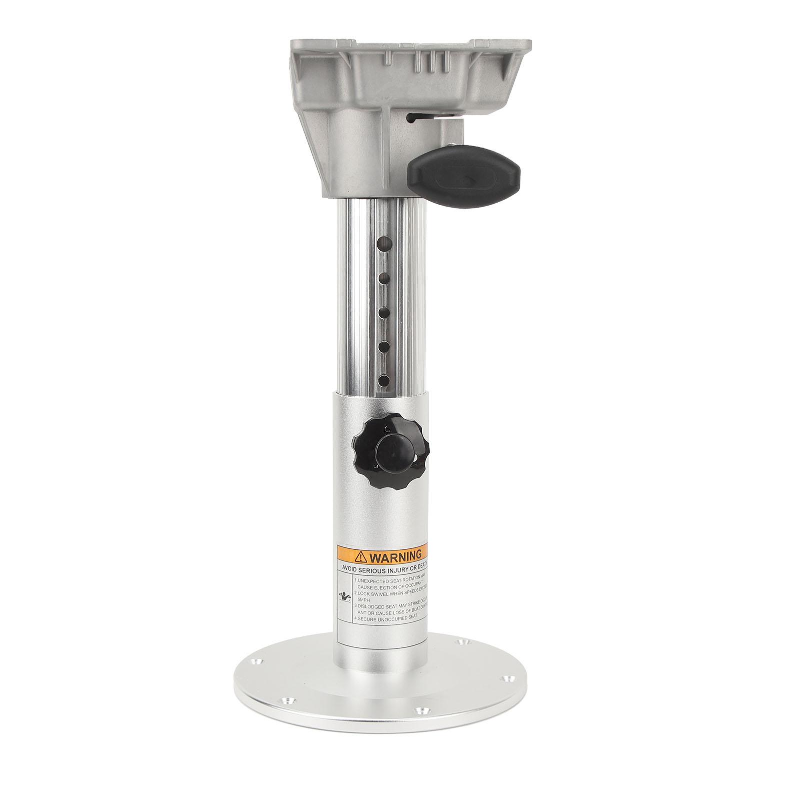 

Boat Seat Pedestal Aluminum Alloy 360 Degree Swivel 335 to 490mm Adjustable Height Pedestal for RV Yacht Marine
