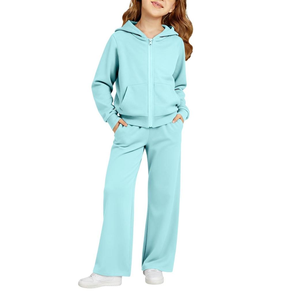 Kids Boys and Girls Hoodie Sweatshirt Set with Pants for Casual Sportswear