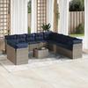 VidaXL Garden Lounge Set with Cushions 12 Pcs, Patio Sofas, Patio Furniture Set, Outdoor Furniture, Grey 3249730