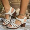 Fashion 2024 Women Summer Trend Comfort Sandals Women Fashion Versatile Heels Shoes Lightweight High Heel Sandals New Shoes for Women