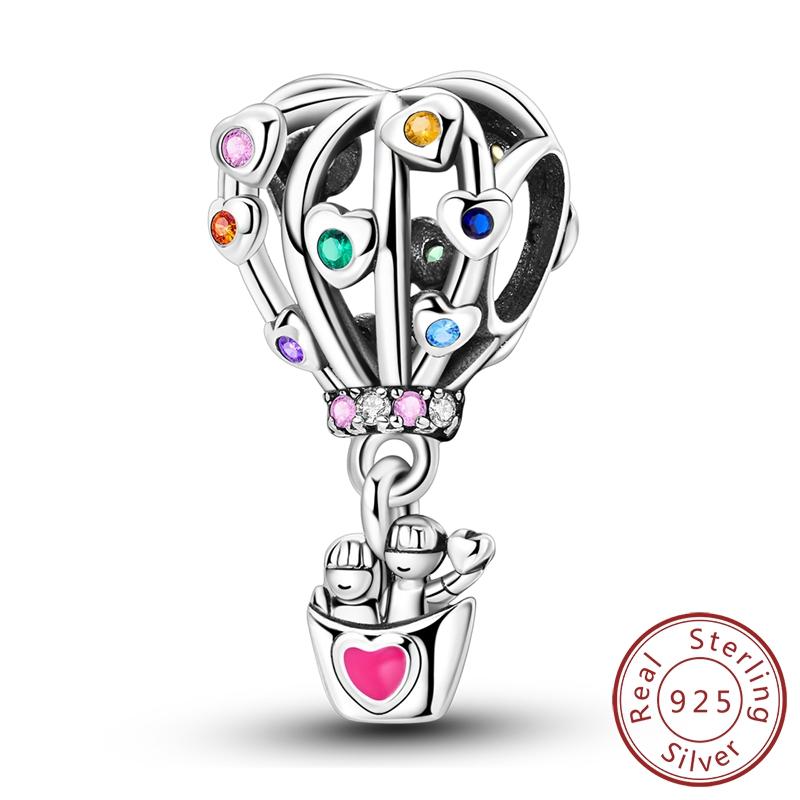 Copper Sisters Flower Hollow Heart&Butterfly&Vip Dog Beading Charm Fit Brand Bracelet Vintage Palace Style Jewelry