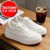 Neue unsichtbare höhensteigernde Schuhe für Herren, 6CM-8CM-10CM Sportschuhe,Weiße Leder-Sportschuhe für Herren,Größen 36-45
