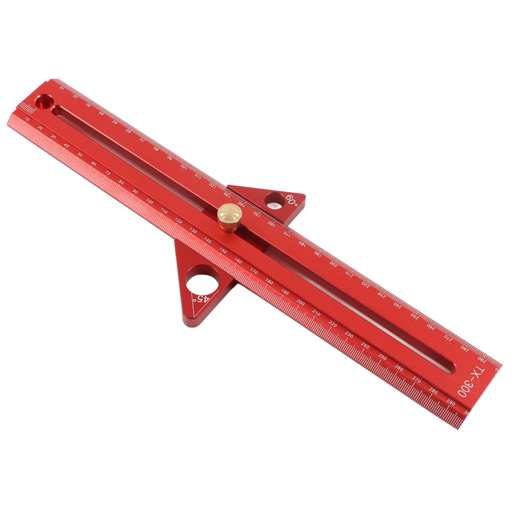 Woodworking T Track Ruler Multifunctional Aluminum Alloy Portable Wood Measuring Angle Ruler