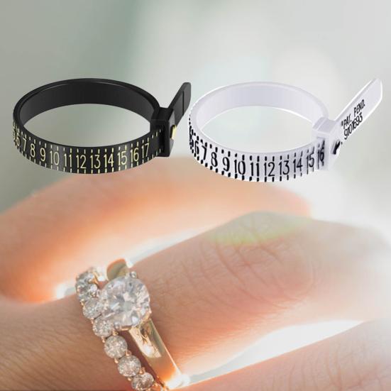 Portable Reusable Accurate Ring Sizer Gauge Measuring Tool Jewelry Accessories