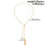 Ingemark Trendy Gold Color Imitation Pearls Tassel Necklace Women Sexy Creative Y-Shape Long Sweater Chain Party Jewelry Gifts