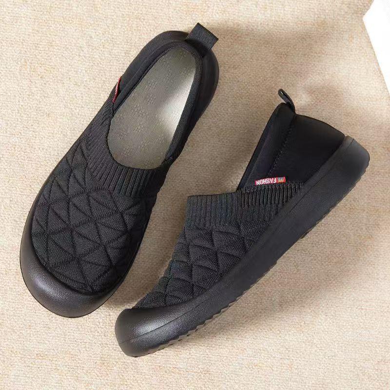 

2025 spring and autumn new one-pedal women s cloth shoes soft sole soft surface fashionable mother shoes light comfortable non-slip work shoes 40
