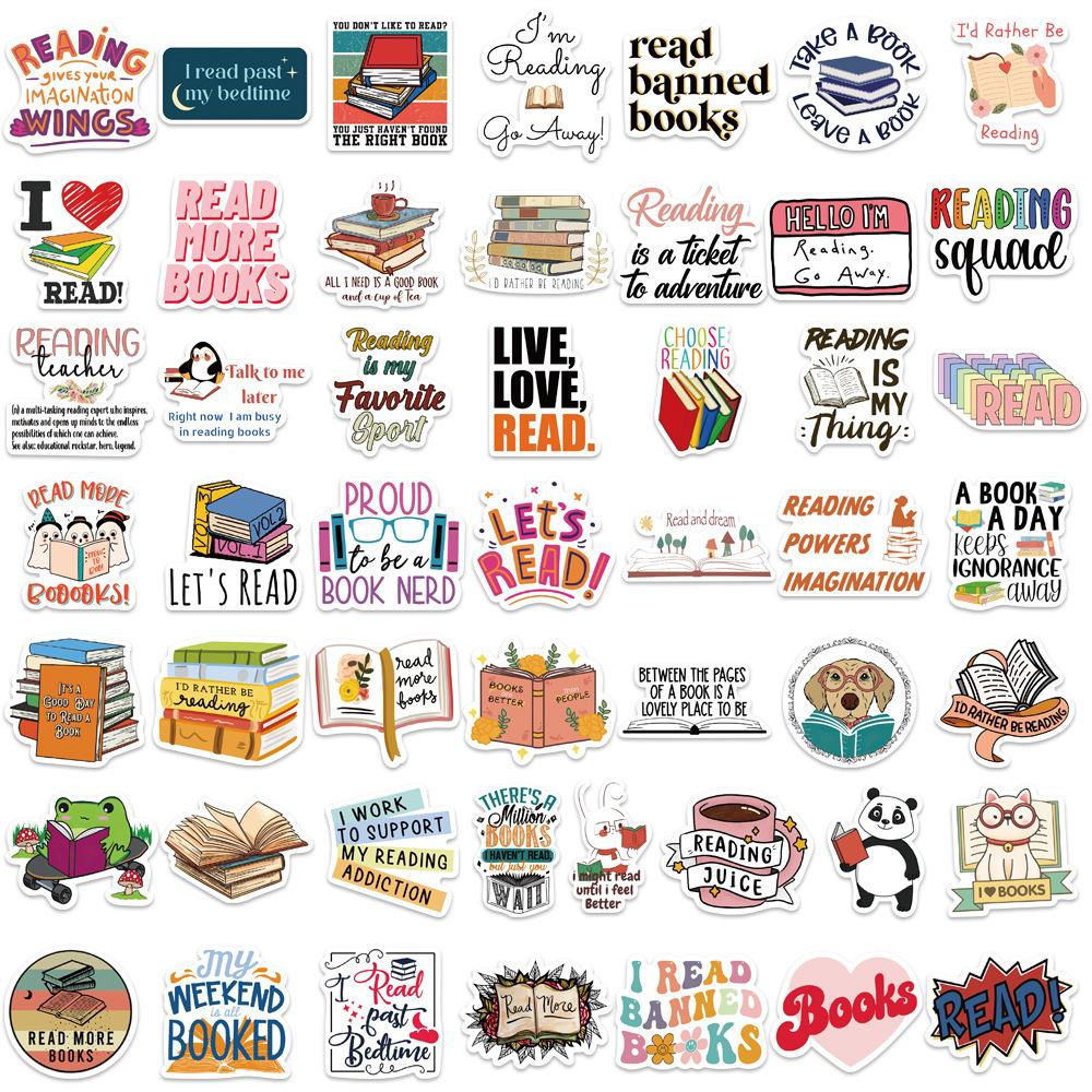100 Love Reading Graffiti Stickers Decorate Luggage DIY Waterproof Stickers