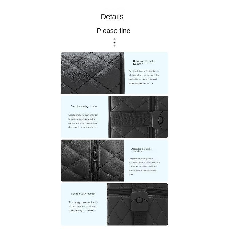 Car Tissue Box Buggy Bag Car Armrest Box Tissue Bag Hanging On Chair Back Tissue Bag DIY Diamond Grid Paper Extraction Box