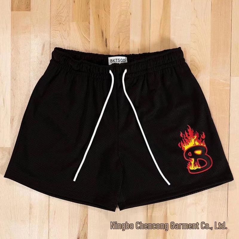 BKTSQD Unisex Quick-Dry Mesh Sports Shorts for Running, Basketball, and Swimming