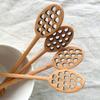 Baking Cooking Drizzler Long Handle Wooden Saver Stirrer Spoon Mixing Stick Honey Dipper