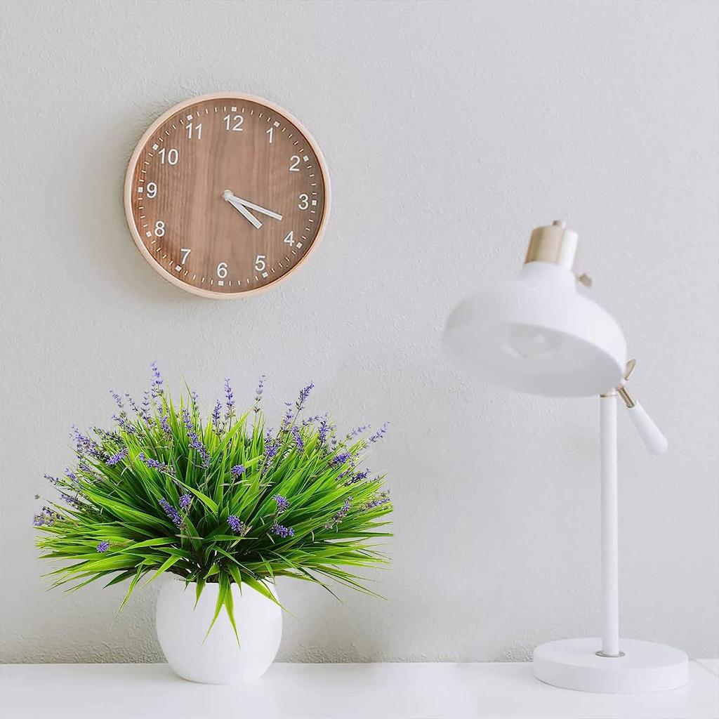 Outdoor Fake Flower Green Plant Spring Grass Lavender Artificial Simulation Plant Monkey Grass Home Decoration Lavender Flower