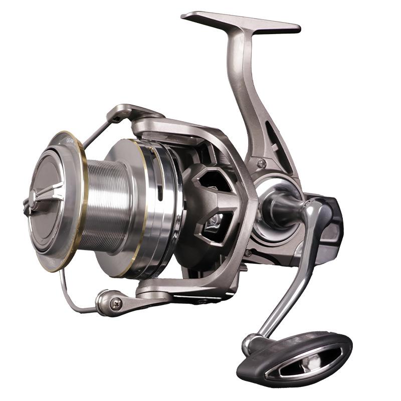 Long Cast Big Game Spinning Reel with Metal Spool & Zero Gap Anchor Rod Fishing Reel