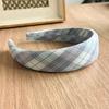 Preppy Style Tartan Plaid Headband Multi Color Checked Hair Hoop Classic Student Hairband For Back To School Season