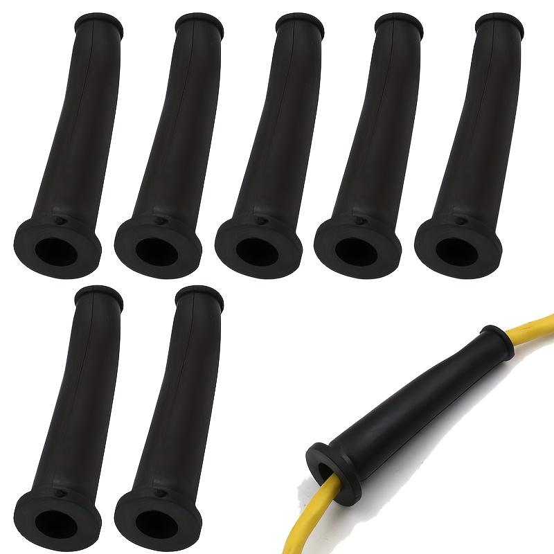 6pcs Heavy-Duty Cable Protectors - Industrial-Grade Rubber Cord Protectors with Plastic Connector, Heat & Wear  Drill Press Tool