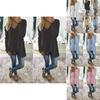 Elegant Plus Size Women Long Sleeve Loose Blouse With Baggy V Neck Tunic T Shirt